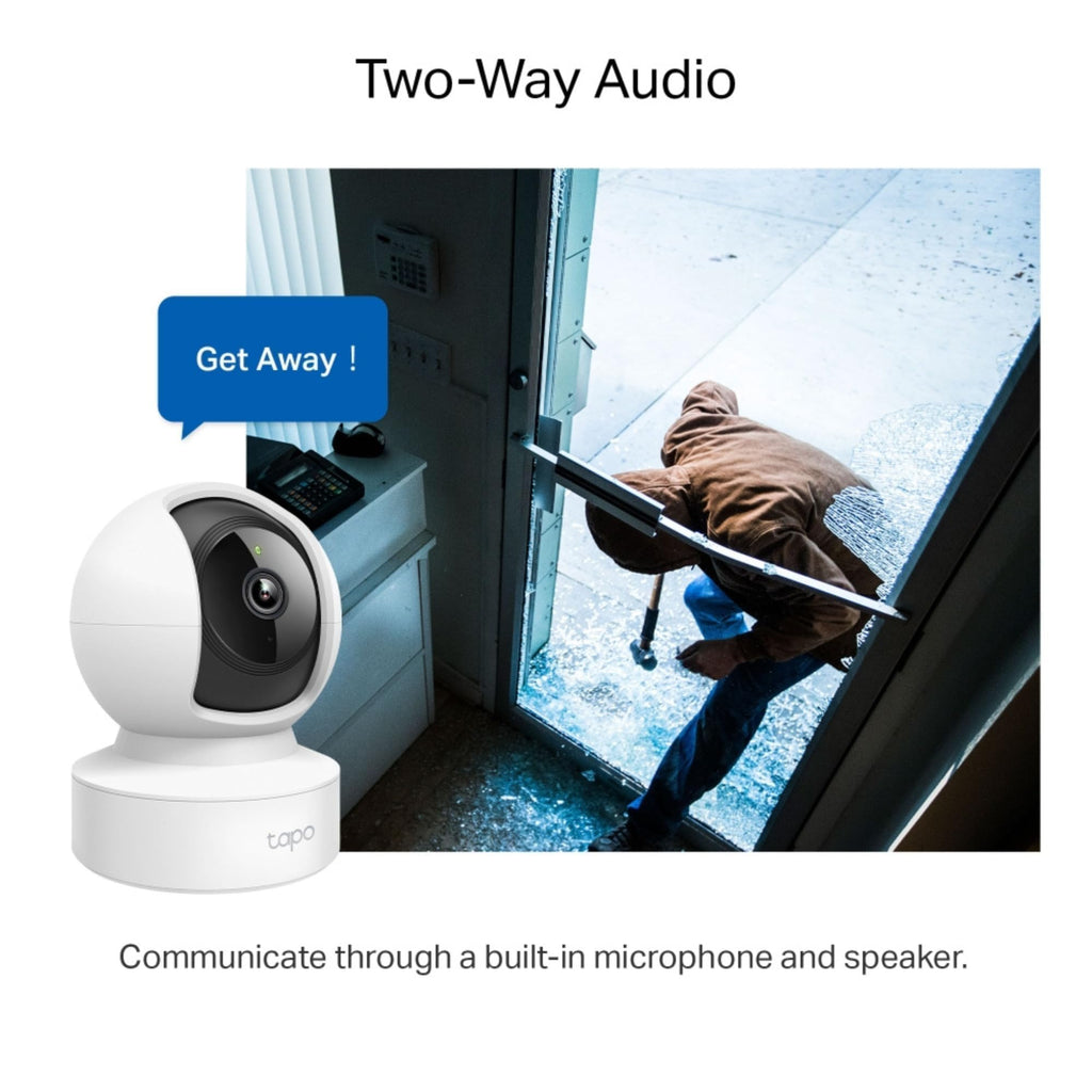 Tapo C210P2 2K 3MP Pan/Tilt Indoor Security Camera Set, Pet Camera