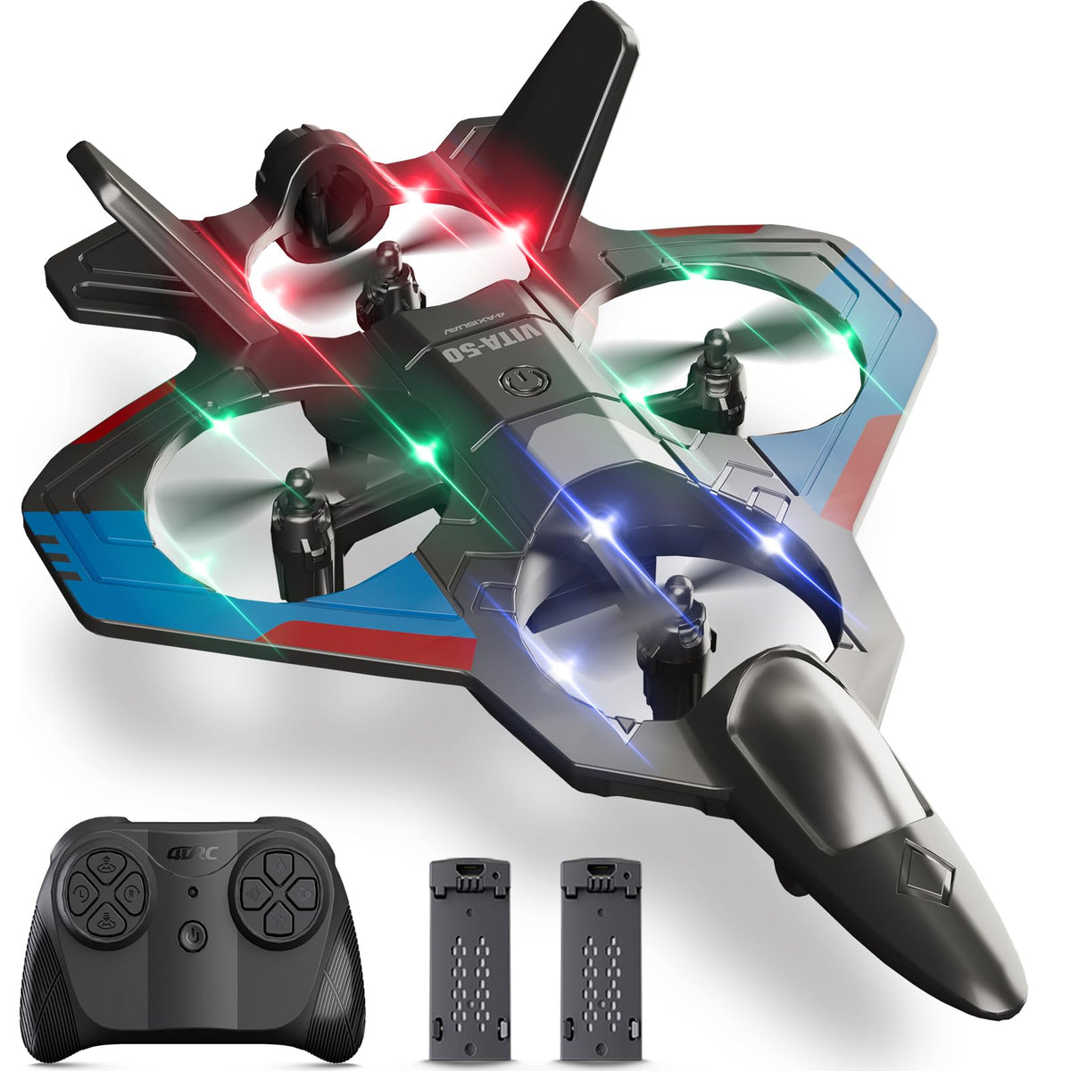 RC Planes Remote Control Airplanes Drones for Kids Adults,Black,3Batteries