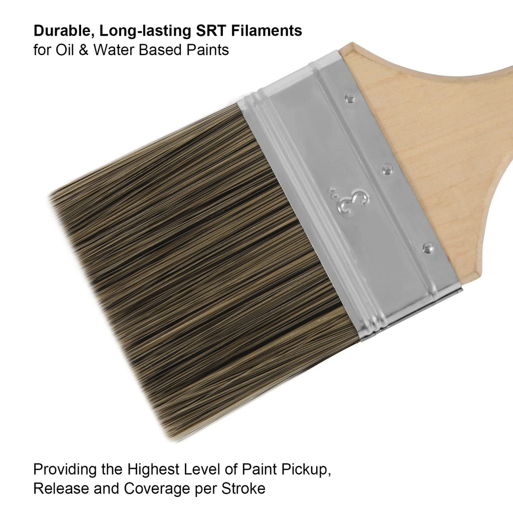 Genixart Double Thick Chip Paint Brush, Wood Stain Brush for Fence, 4 Inch