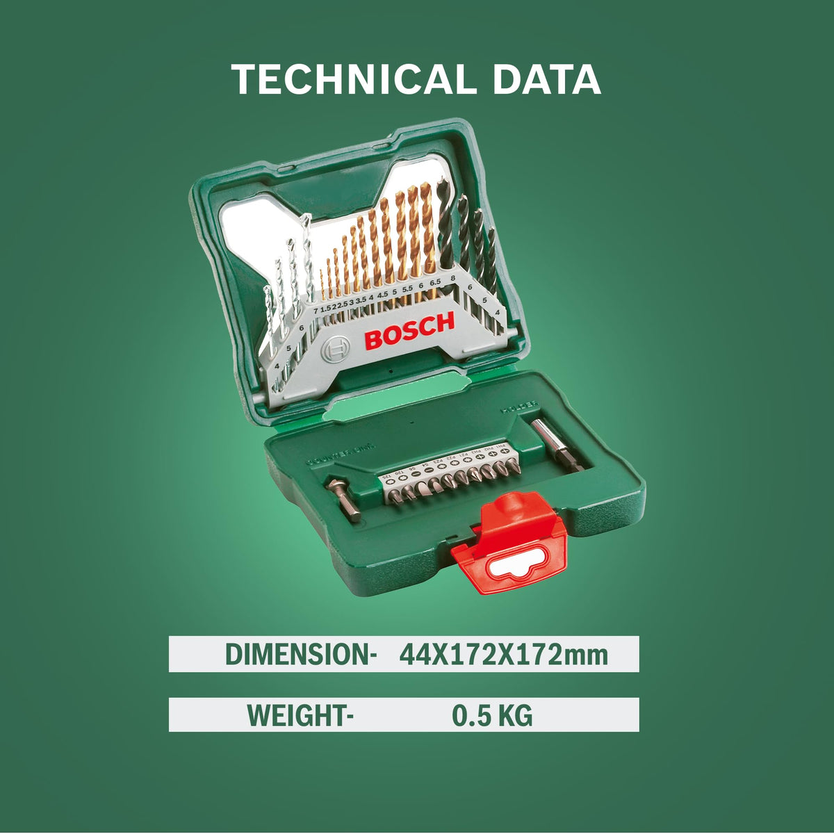 Bosch Accessories 34-piece Screwdriver/Drill bit Set (for Wood, Metal and Stone, Accessories for Drill Drivers)
