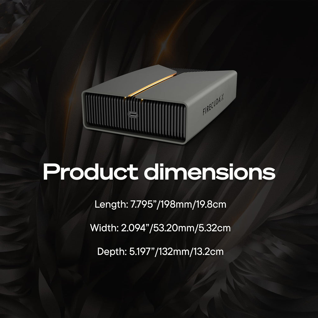 Seagate FireCuda Gaming Hard Drive 2TB, External Hard Drive HDD, USB 3/2, RGB LED lighting, Data Rescue Services (STKL2000400)