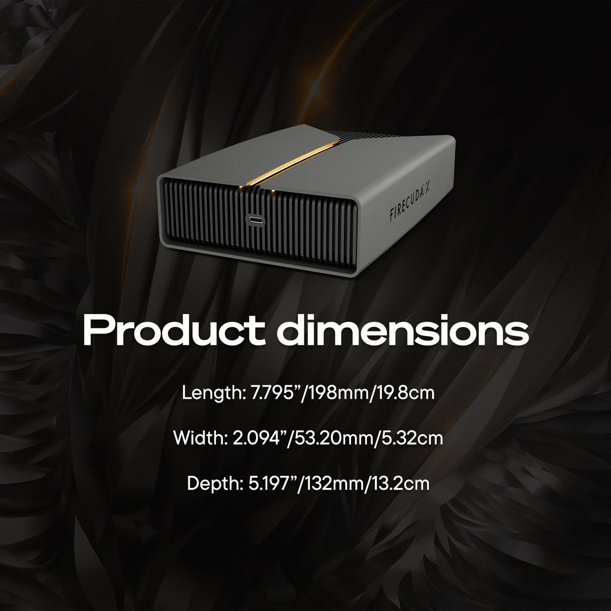 Seagate FireCuda Gaming Hard Drive 2TB, External Hard Drive HDD, USB 3/2, RGB LED lighting, Data Rescue Services (STKL2000400)