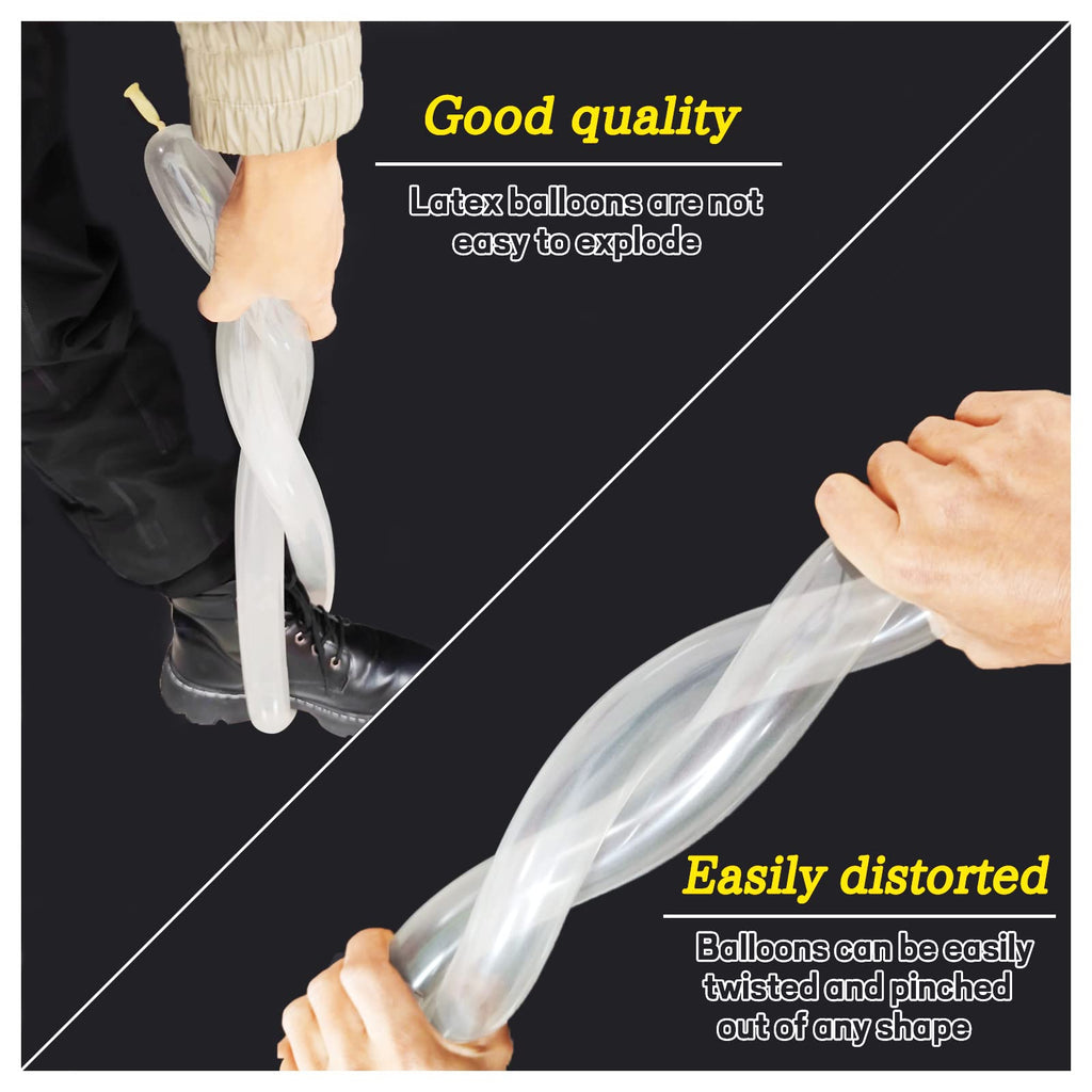260 Black Long Balloons for Balloon Garland Thickening Skinny Latex Twisting Animals Modeling Christmas Birthday Wedding Party Festival Decorations 100pcs