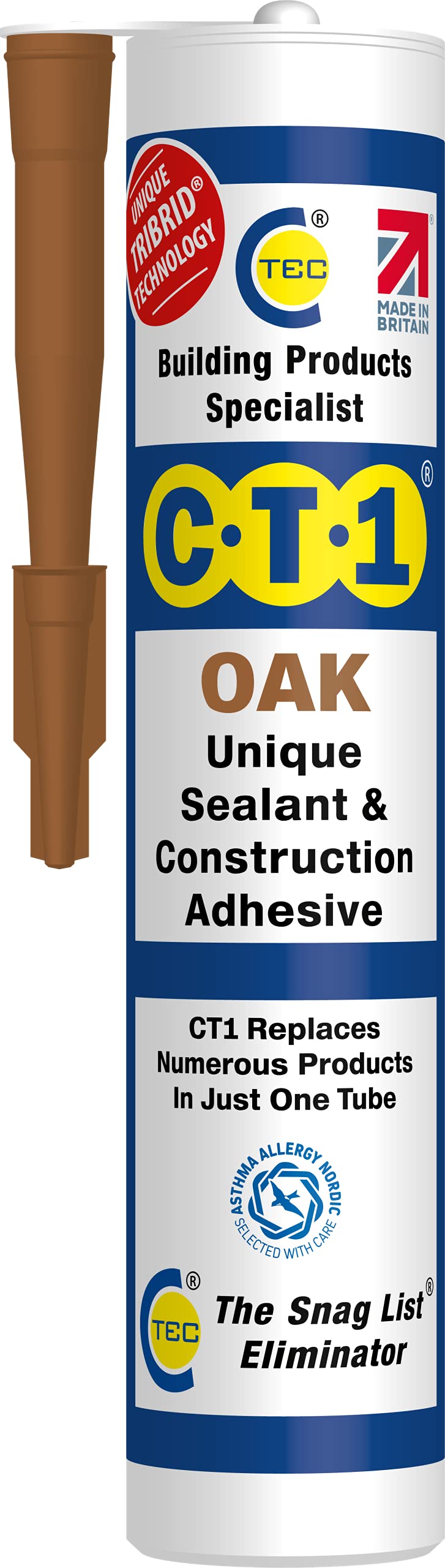CT1 CT1SILVER Silver TRIBRID® Multi Purpose Sealant & Adhesive - 290ml