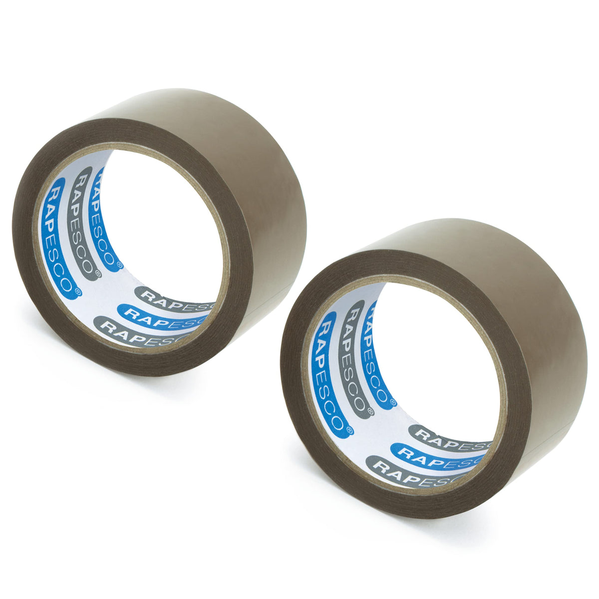 Rapesco 1697 Strong Packing Tape 50mm x 60m, Clear, Pack of 2