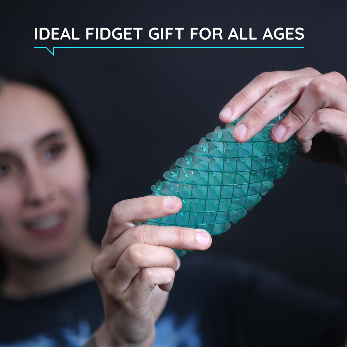 Morf Worm 3D Sensory Fidget Toys for Kids, Teens & Adults, Rainbow, Small