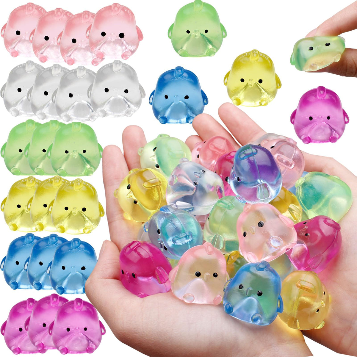 Sensory Toys 24 Pcs Cube Squishy Fidget Stress Toys for Adults Kids