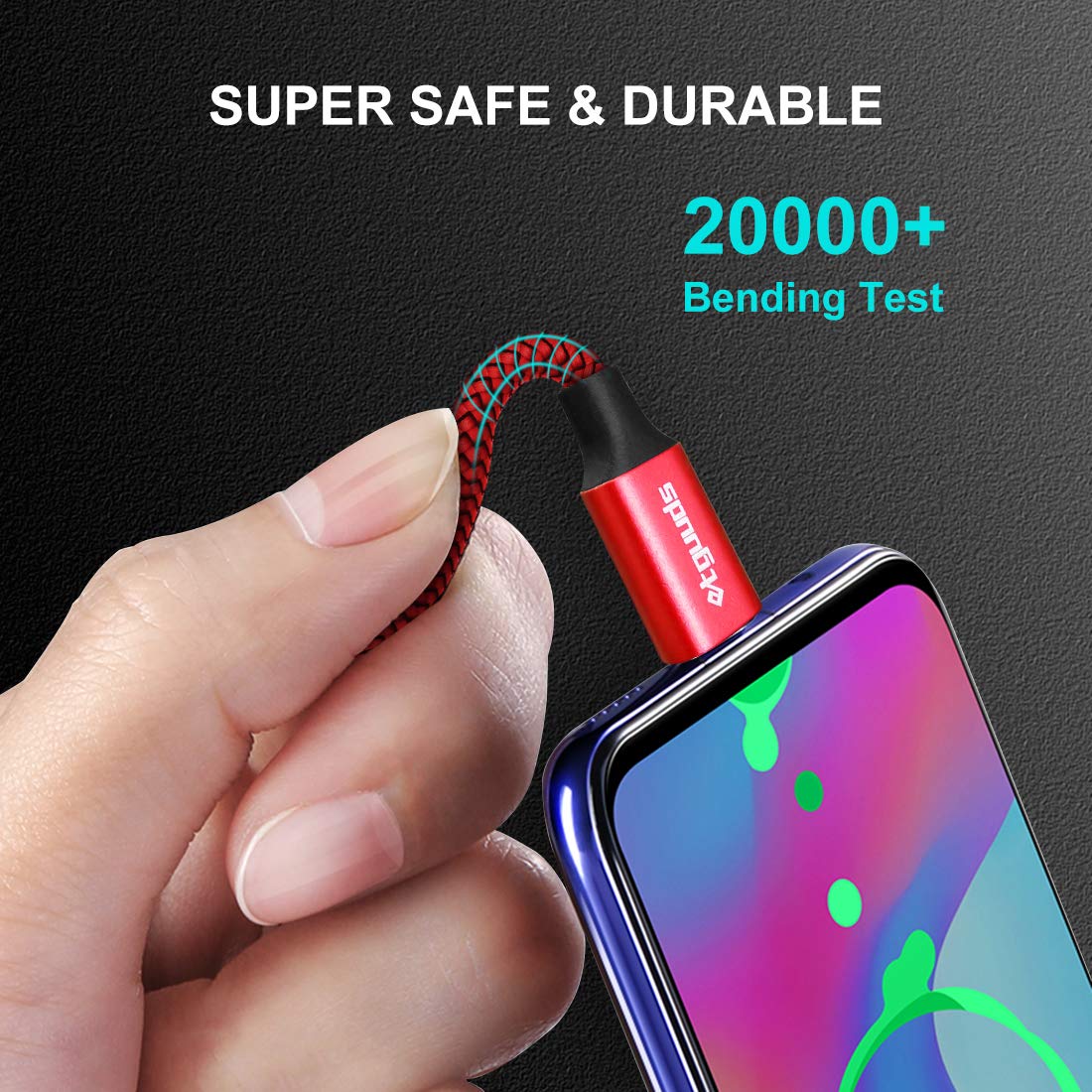 etguuds Extra Short USB C Cable 2Pack 0.15M, USB A to USB C Charger Cable
