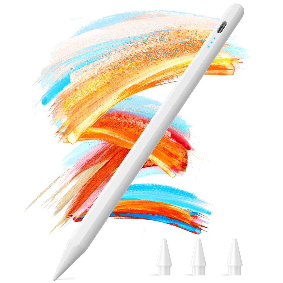 Kingone pencil for Apple iPad 2018-2026,2X Faster Charging & Palm Rejection & Tilt Sensitivity & Magnetic,Stylus Pen Compatible with iPad 6~11th,Pro 11"/12.9"/13",Air 3~5th,Air 11"/13",Mini 7/6/5th.