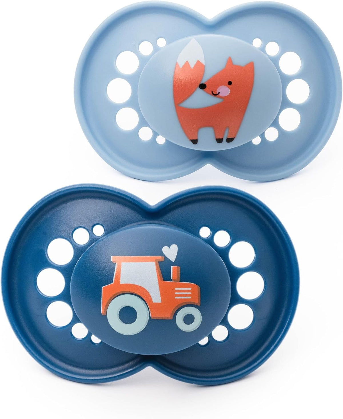MAM Original Dummies, 18-36M, 2 Pack, Orthodontic Design, Blue