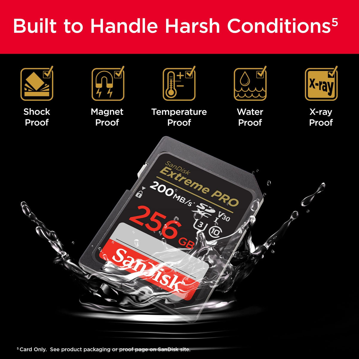 SanDisk 128GB Extreme PRO SDXC card, SD Card, V30 Memory Card, 4K UHD, up to 200 MB/s, SanDisk QuickFlow Technology, RescuePro Deluxe Data Recovery Software, UHS-I, Class 10, U3, V30