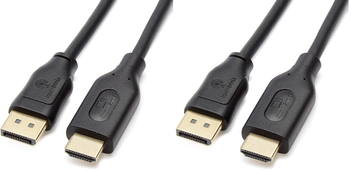 Amazon Basics DisplayPort to HDMI Cable, Uni-Directional, 0.9 m, Black
