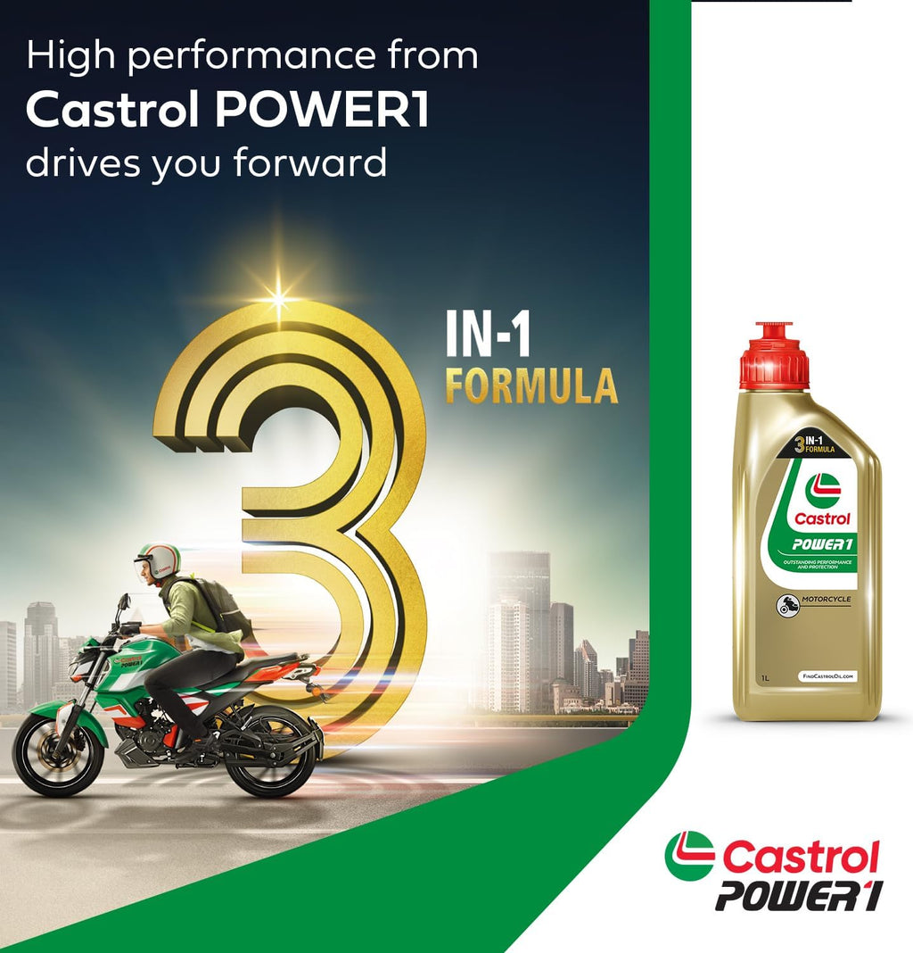 Castrol POWER1 4T 10W-40 Motorcycle Oil, 4L