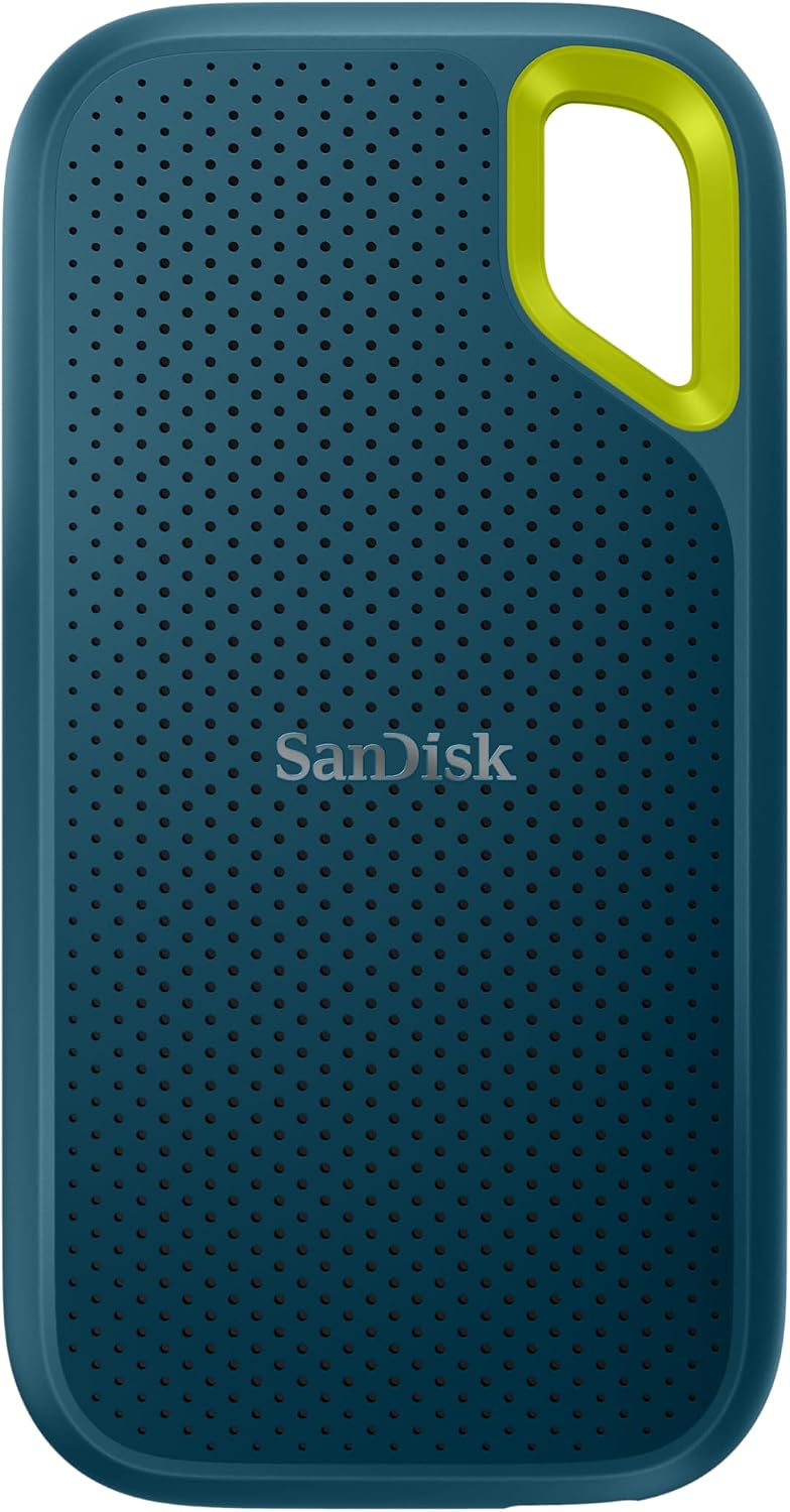 SanDisk Extreme Portable SSD 8TB, up to 1050MB/s Read and 1000MB/s Write Speeds, IP65 Rated Water Resistance, Durable Drive with Hardware Carabiner, Monterey