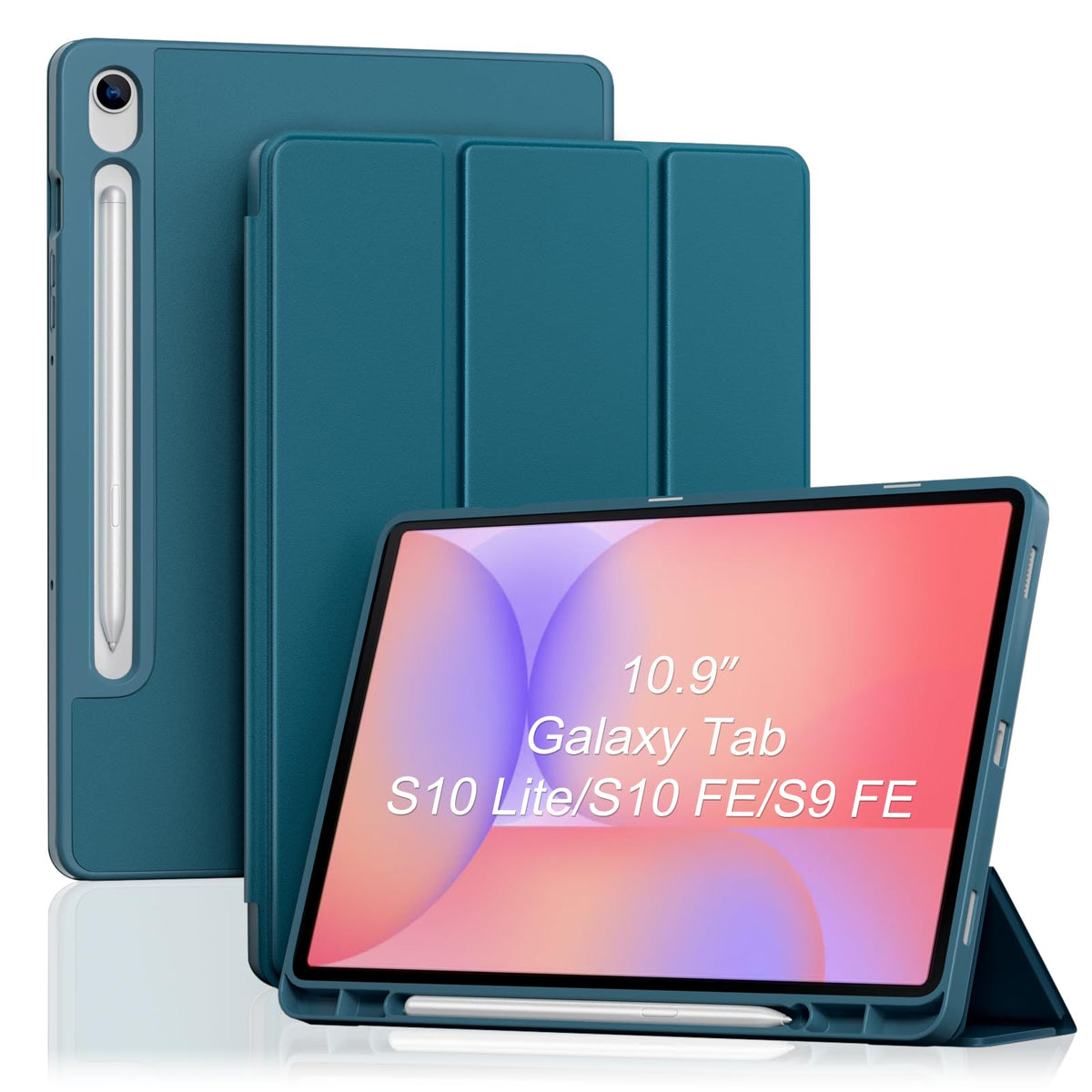 ProCase for Galaxy Tab S10 Lite/S10 FE/S9 FE 10.9" with S Pen Holder -Green