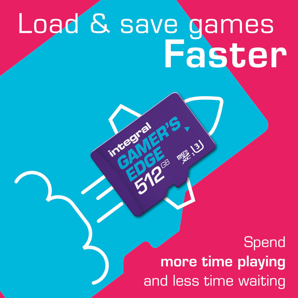 Integral 256GB Gamer's Edge X Micro SD Express Card for Nintendo Switch 2, up to 890MB/s Read, 750MB/s Write, 4K Video, A1, NVMe PCIe, High-Speed Gaming, Reduce Download Times, Ultra-fast Storage