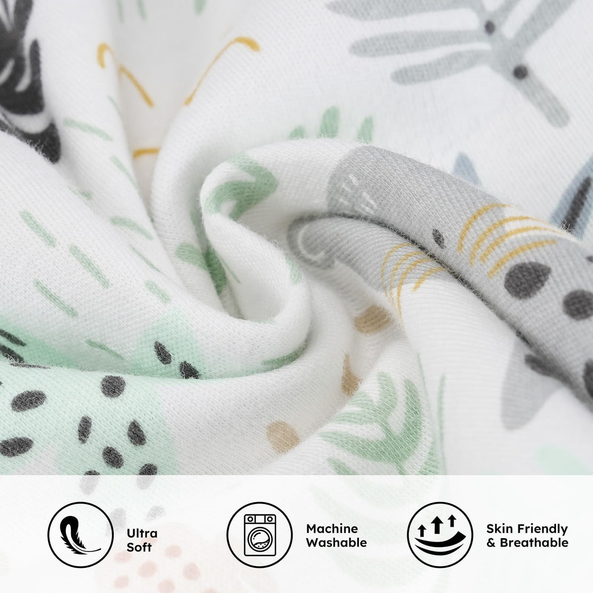 Yoofoss Baby Sleeping Bag 3.0 TOG - 6-12 Months Winter Sleeping Bag Baby with Removable Long Sleeves 100% Organic Cotton Sleep Sack Newborn Infant Toddler Giraffe