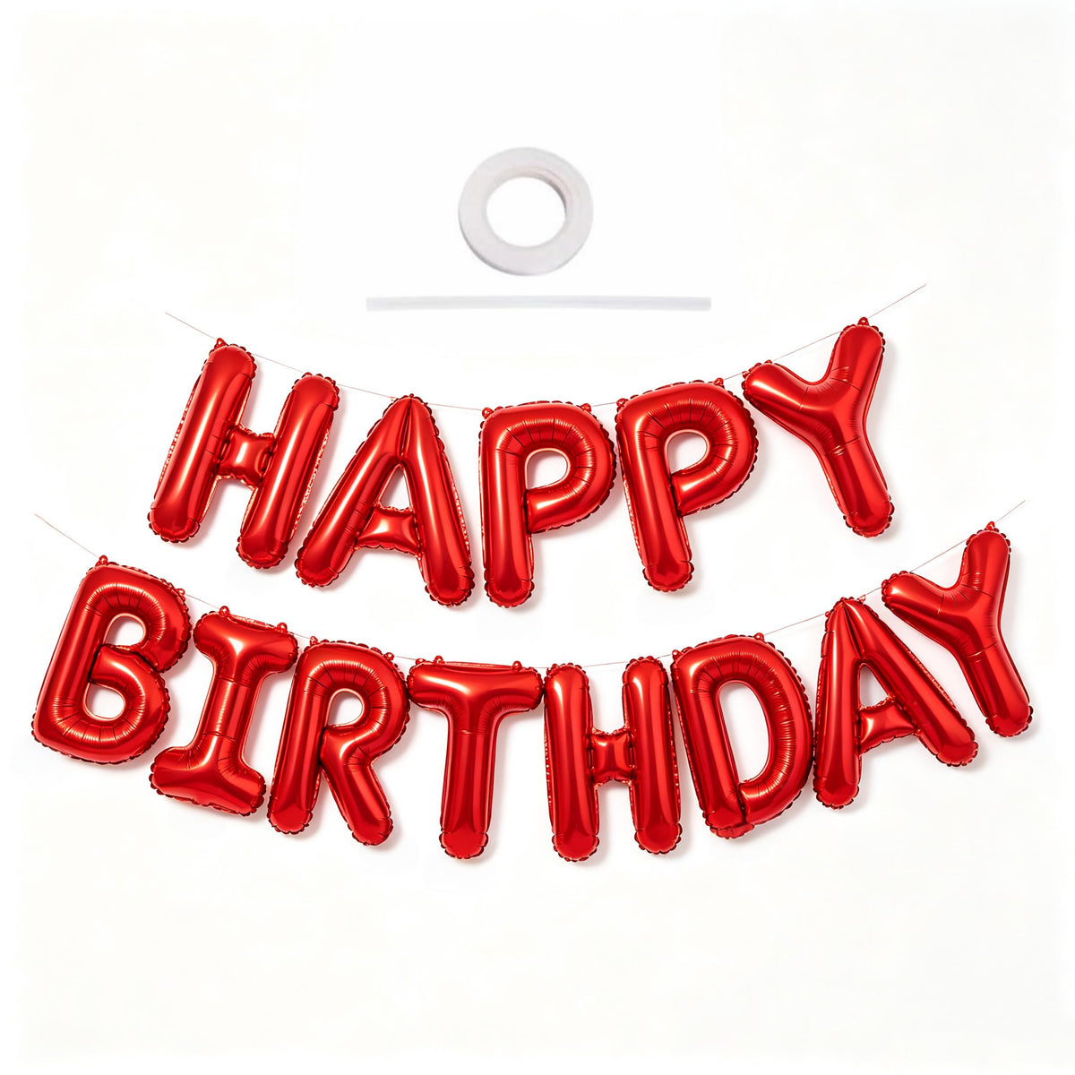 TONIFUL 16 Inch Black Happy Birthday Balloons Banner Decorations for Men