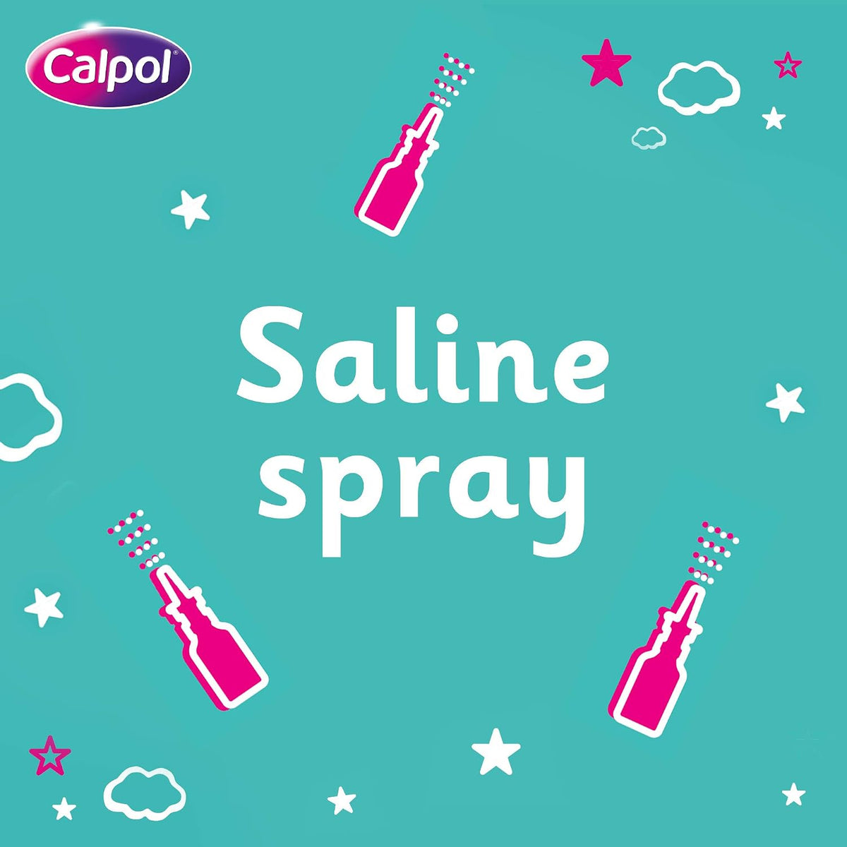 Calpol Saline Nasal Spray (1 x15ml), Calpol Decongestant Nasal Spray For Blocked Nose Relief, Non-Medicated Treatment to Wash Away Mucus, Suitable for All Ages