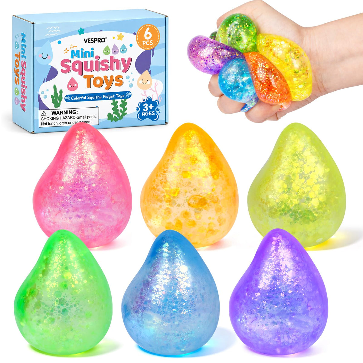 8 Pack Stress Cube ,Slow Rising Stress Balls for Adults