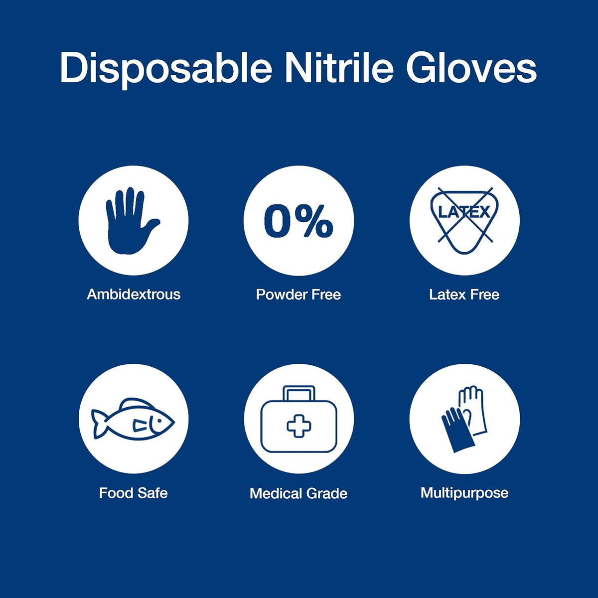 ABENA Pink Disposable Nitrile Gloves, Medium, Pack of 100