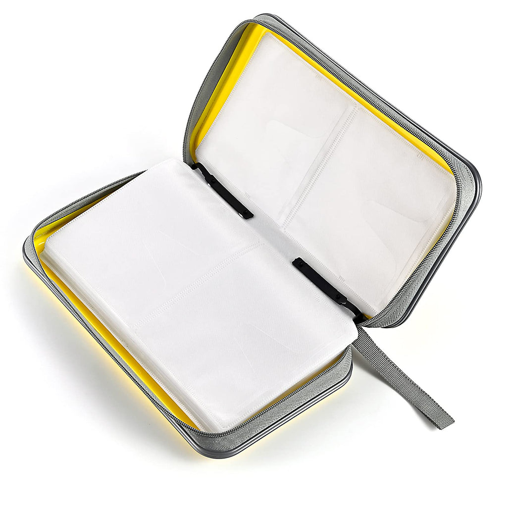 LIOVODE DVD Case, 96 Capacity CD Case Holder Organizer Disc Wallet for Car