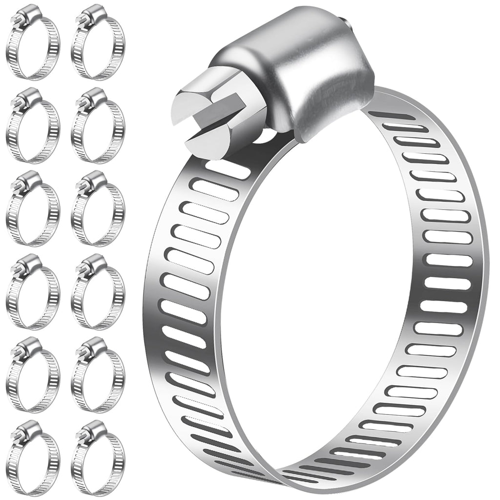 Bolatus Hose Clips 6-51 mm, 22 Pcs Hose Clamp Stainless Steel 304