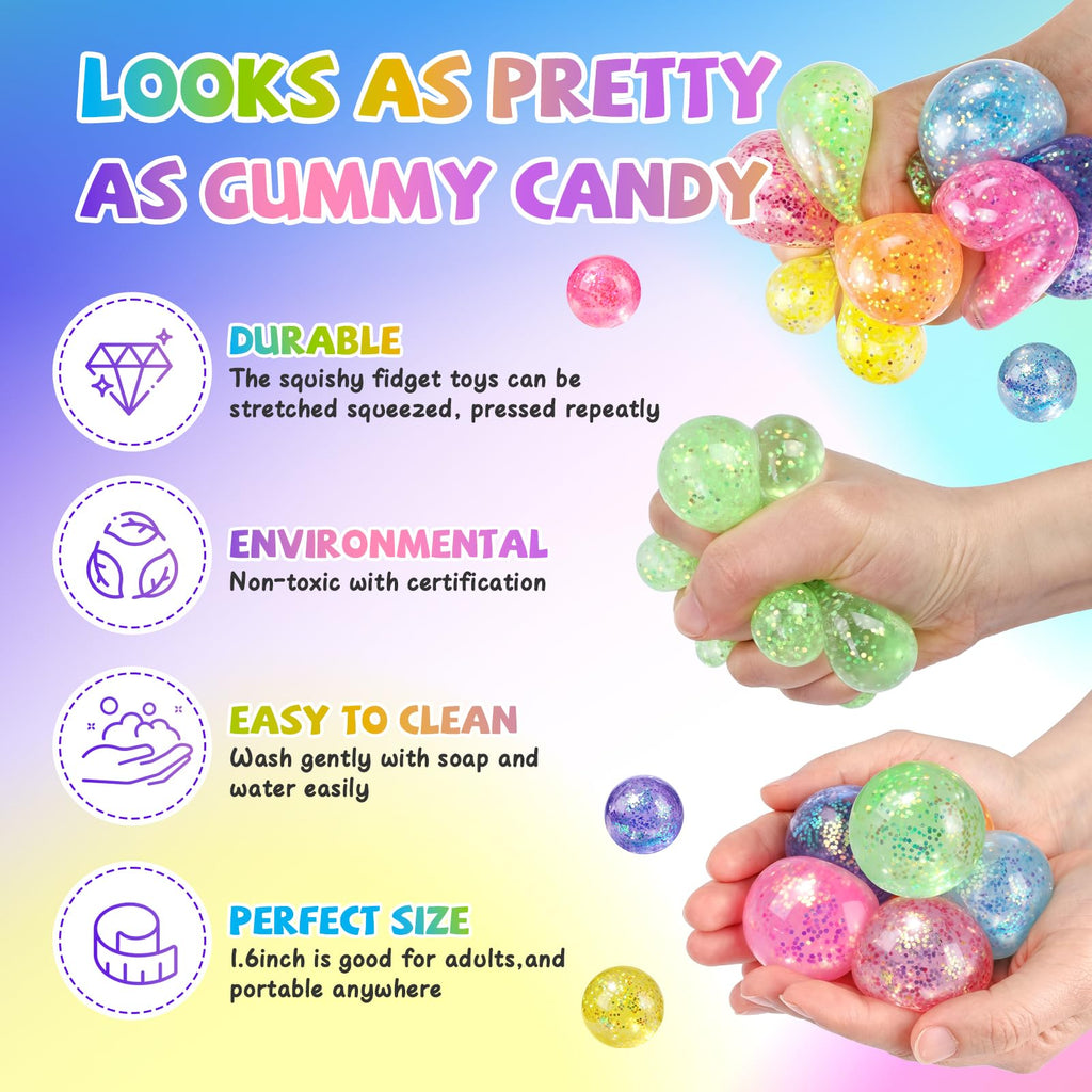 8 Pack Stress Cube ,Slow Rising Stress Balls for Adults