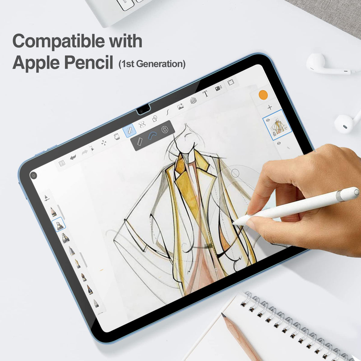 ProCase 3 Pack Screen Protector for iPad 9th 8th 7th Generation 10.2 Inch