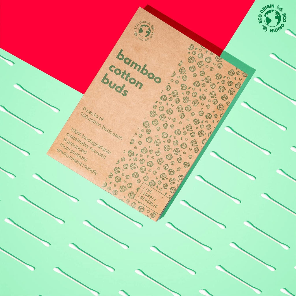 400 Bamboo Cotton Buds |100% Eco-Friendly Biodegradable | Cotton Wool Buds | Compostable Bamboo Earbuds | Recycled Plastic Free Packaging | Cotton Buds Bamboo | Cotton Ear Buds | 400 x Ear Buds Cotton