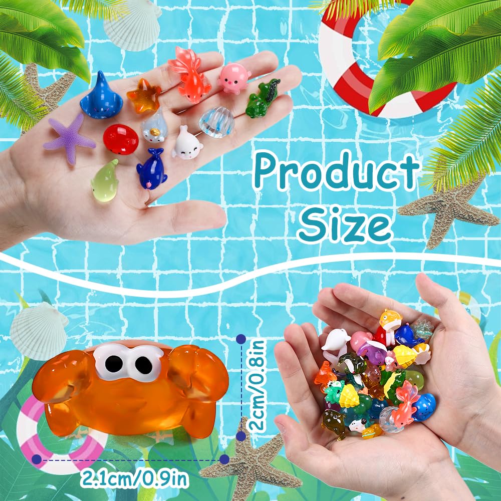 DIYDEC 24pcs Luminous Christmas Mini Resin Tree Figures Toys
