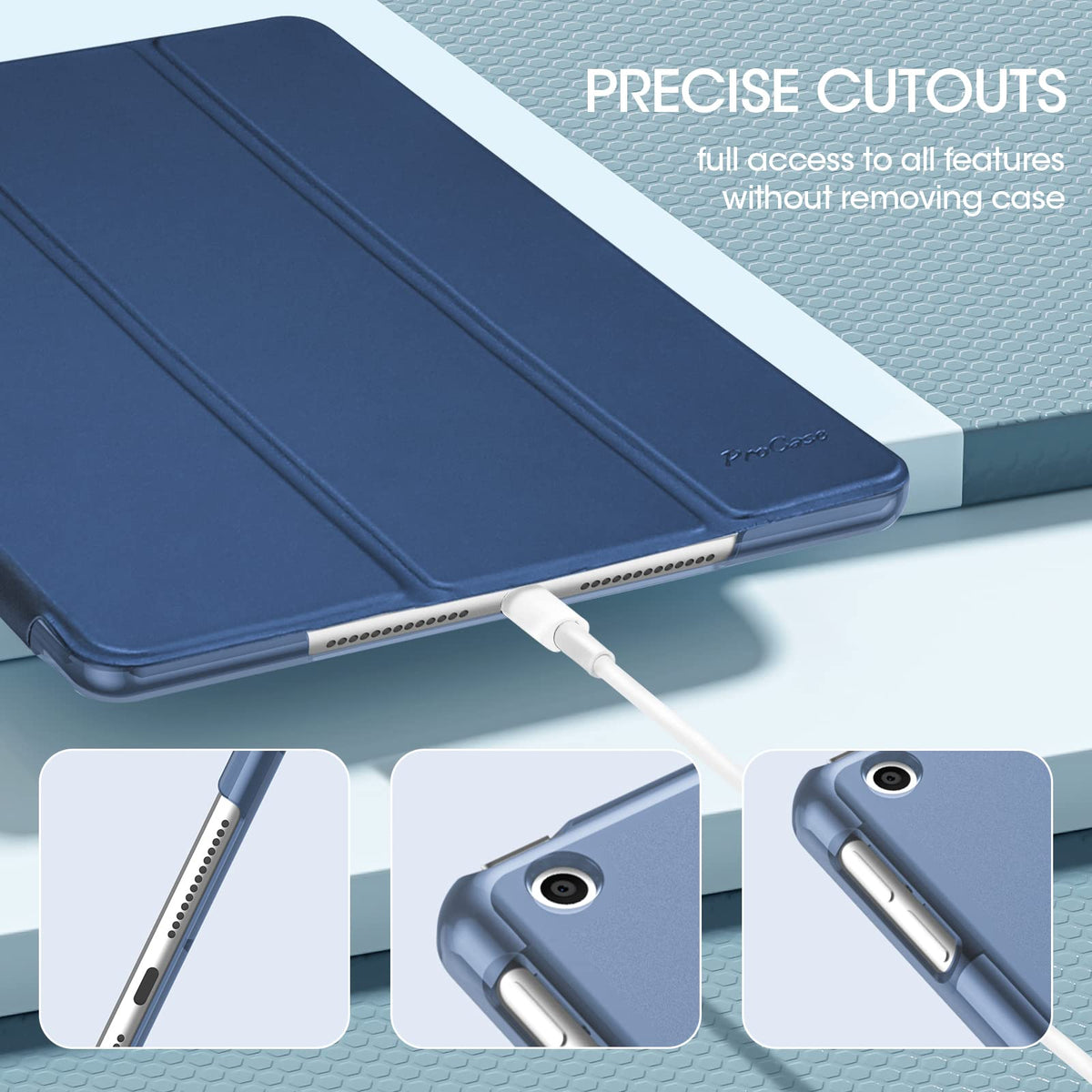 ProCase for iPad 9th/ 8th/ 7th Generation Case 10.2 Inch (Black)