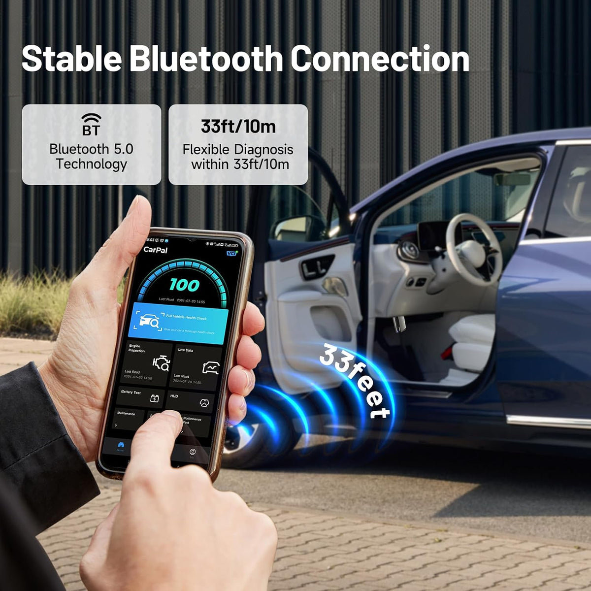 TOPDON CarPal A Obd2 Scanner Bluetooth, Full System Car Diagnostic Tool