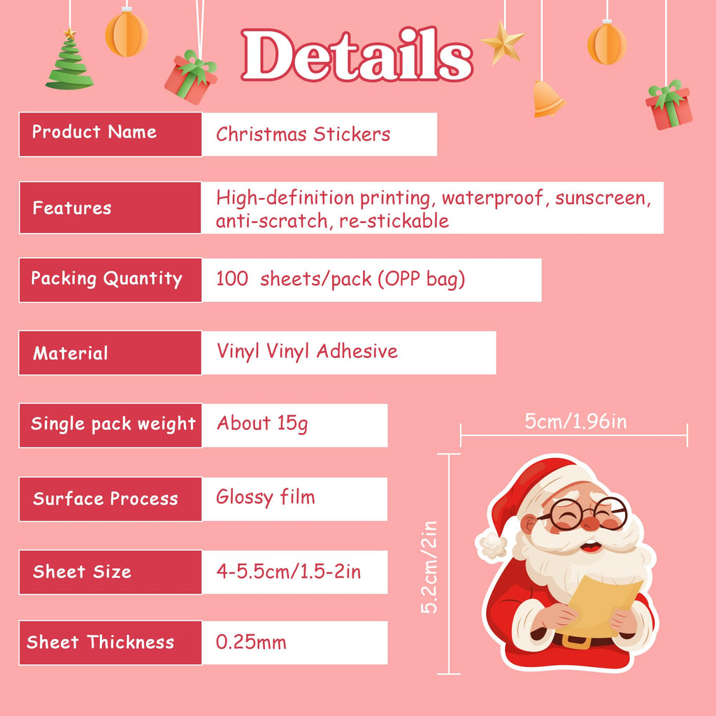 Stickers for Kids - 100 PCS Cute Animal Stickers | Water Bottle Scrapbook Stickers for Toddlers - Stocking Stuffers Party Supplies Favors Teacher Prizes Rewards Gifts for Teens Classroom