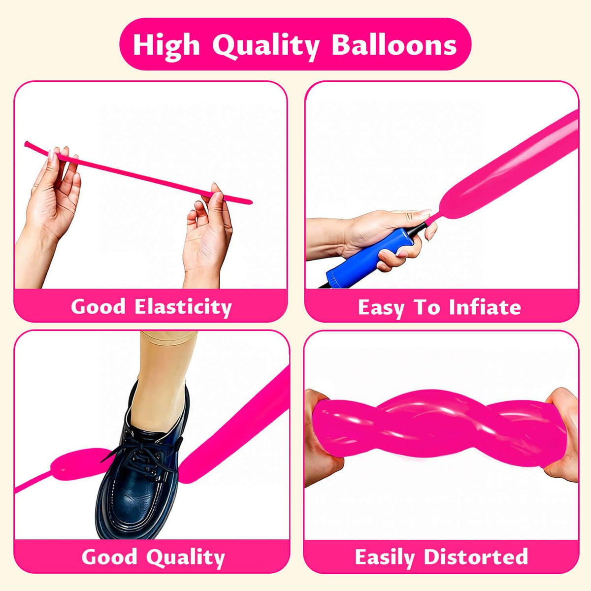260 Black Long Balloons for Balloon Garland Thickening Skinny Latex Twisting Animals Modeling Christmas Birthday Wedding Party Festival Decorations 100pcs