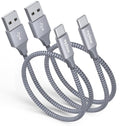 Short USB C Charger Cable 0.5m 2Pack, USB to USB C Car Charger Cable