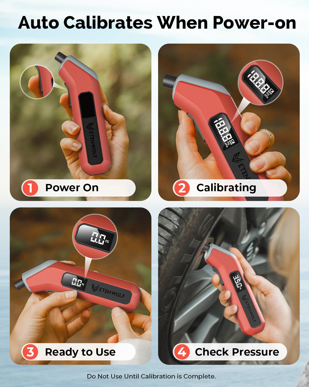 ETENWOLF T300 Plus Digital Tyre Pressure Gauge 200 PSI-Digital Tyre Gauge