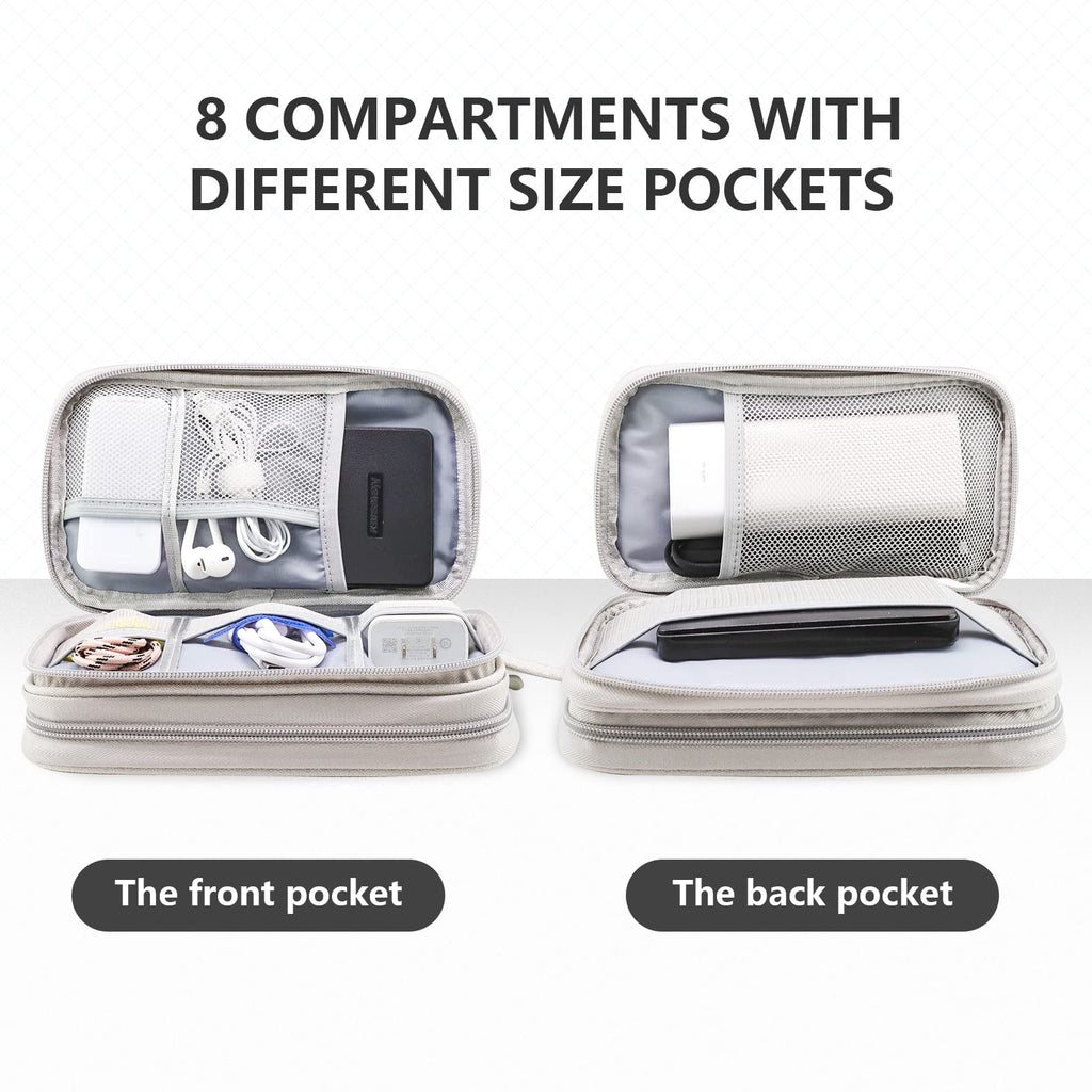 Teskyer Travel Cable Organiser Bag, Travel Essential, Black