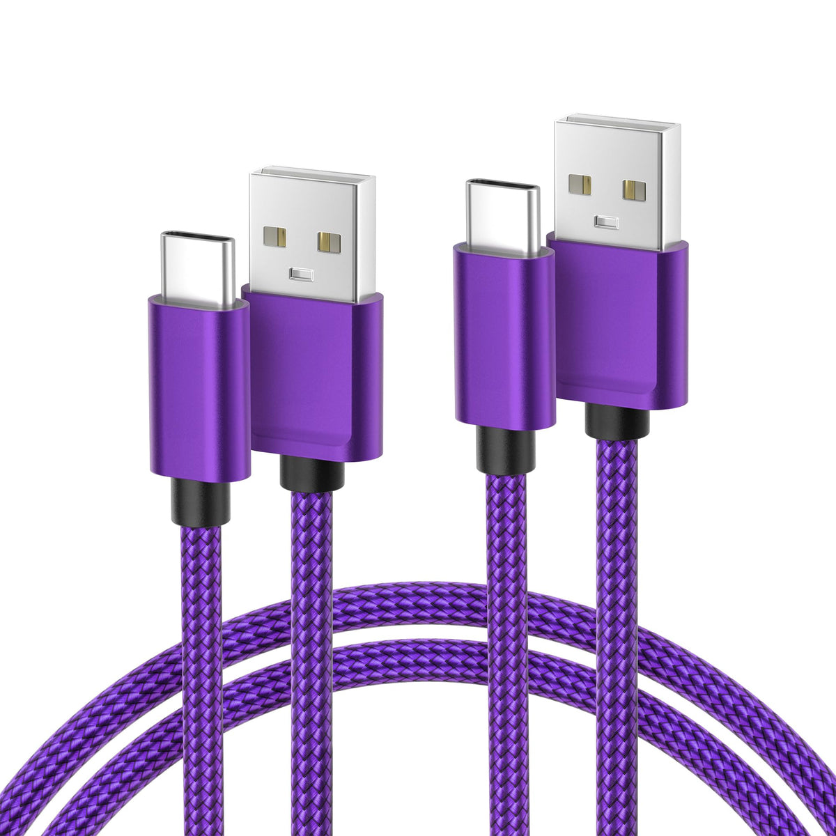 BASESAILOR USB A to USB C Charger Cable 3Pack 0.5/1/2M Black
