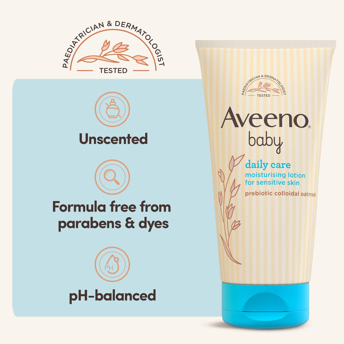 Aveeno Baby Daily Care Moisturising Lotion for Sensitive Skin (1 x 250ml)