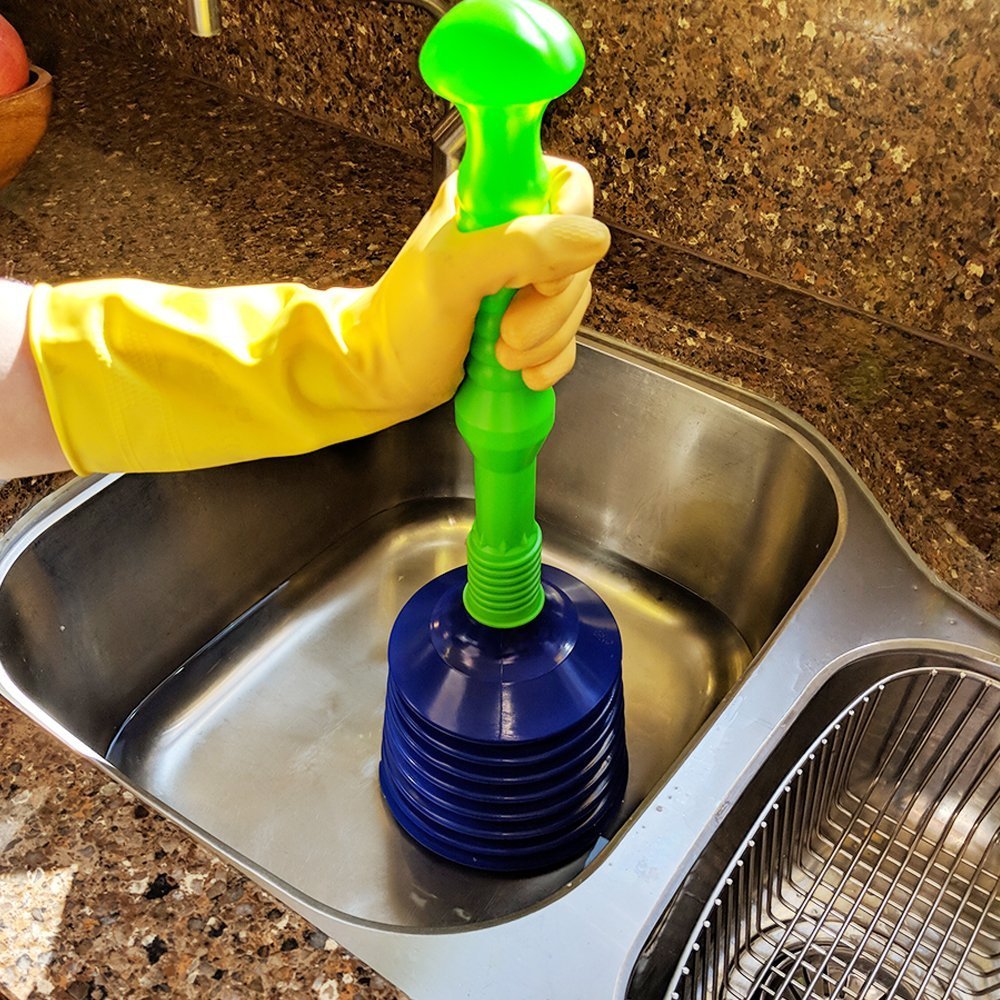 Luigi's Mini Sink Plunger for Unblocking Drains in Bathroom Kitchen Sink Bath and Shower - Small Powerful Commercial Style Plumbers Plunger - Bellow Plunger Sink Unblocker