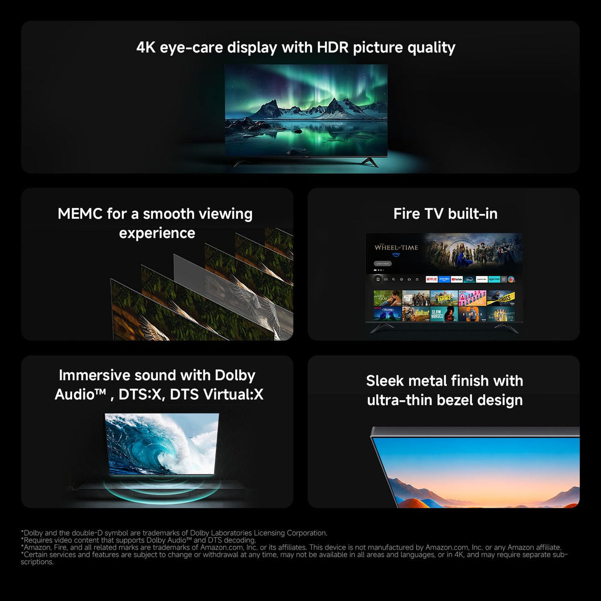 XIAOMI TV F 32, 32 Inch (81 cm) HD Smart TV, Fire TV, Dolby Audio