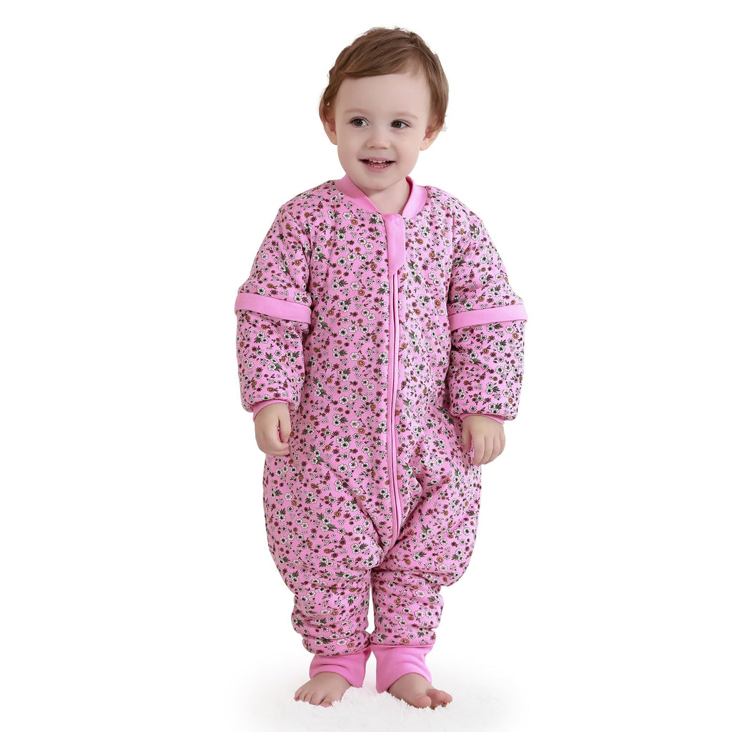 Mosebears Baby Sleeping Bag, 2.5 TOG Baby Sleep Sack with Legs,Winter Sleeping Bag with Removable Sleeves