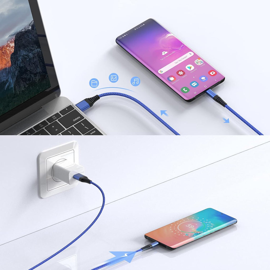 Ofuca USB C Charger Cable,3Pack 6FT/1.8M USB A to USB C Cable