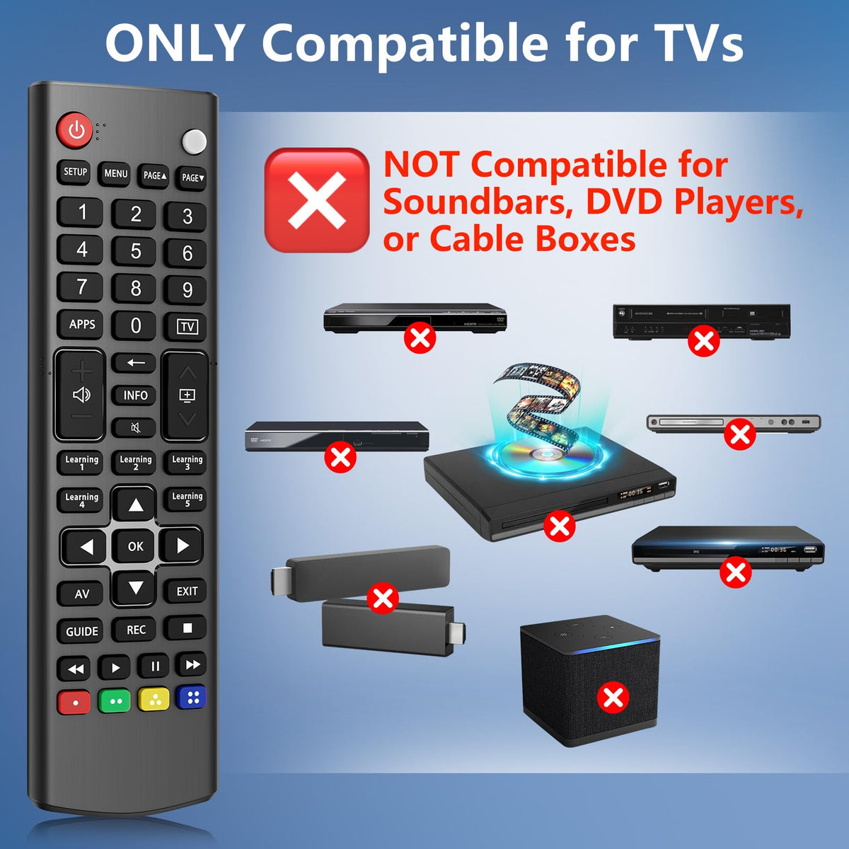 Universal TV Remote for Hisense-Smart-TV-Remote-Control-Replacement