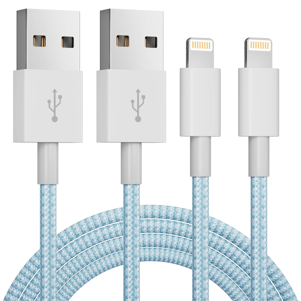 2Pack 1M iPhone Charger Cable[Apple MFi Certified] USB to Lightning Cable
