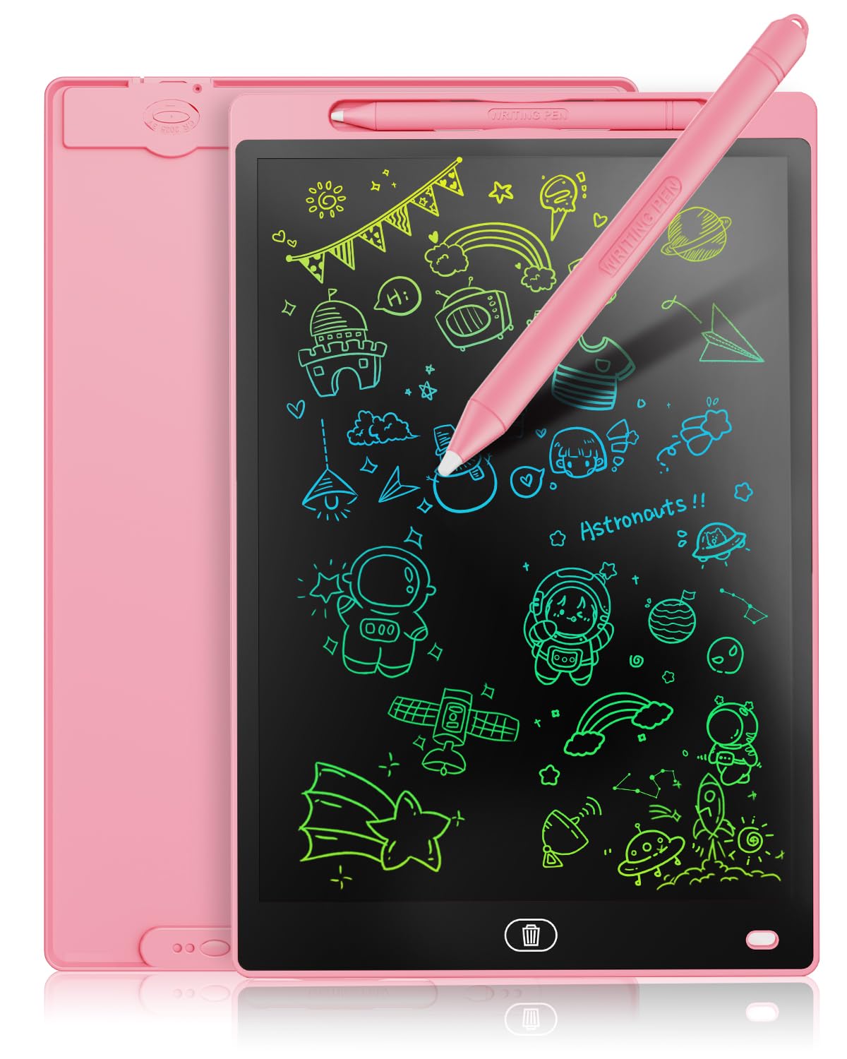 [2 Pack] Genialba LCD Writing Tablet 8.5-Inch Colorful Doodle Board, Toddler Learning Educational Toys Gifts for 3-8 Years Old Girls and Boys, Electronic Drawing Pad for Kids (Pink&Blue)