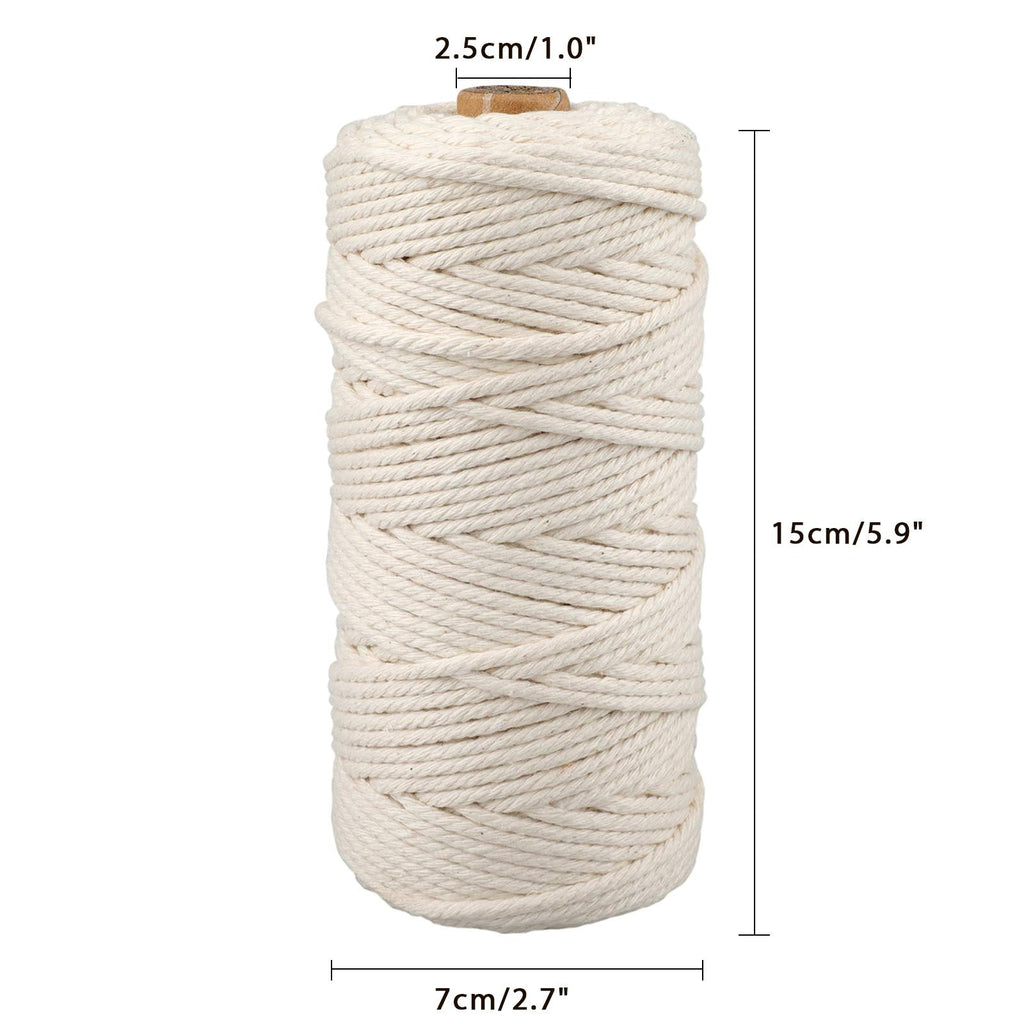 jijAcraft 50M White Cotton String: 2MM Cooking String for DIY Crafts