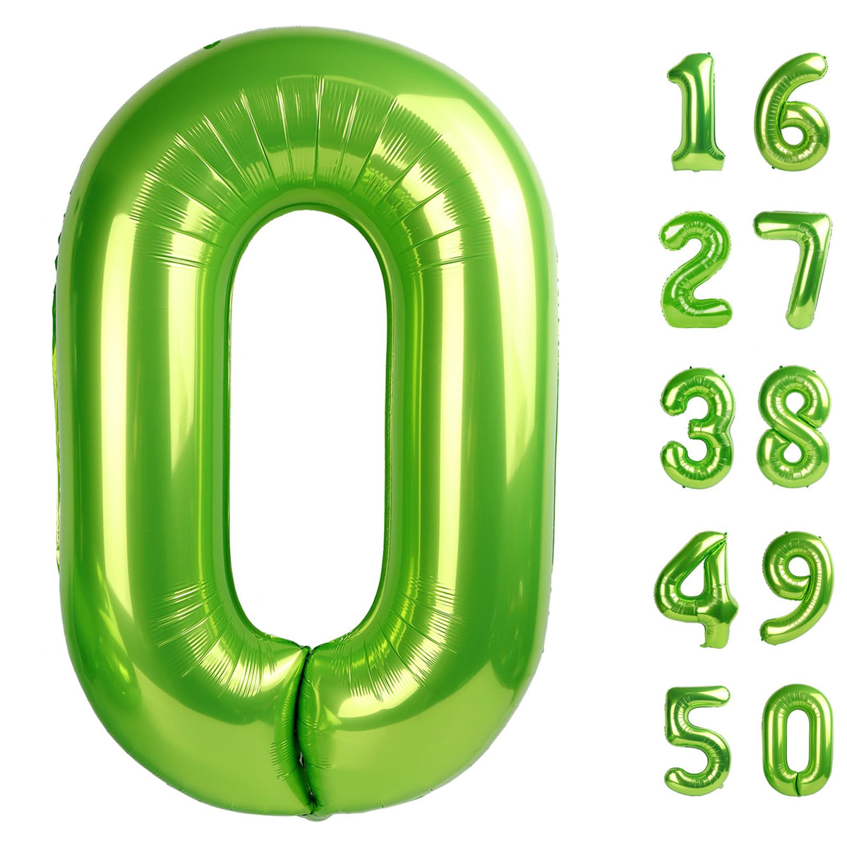 40 Inch Green Number 3 Balloons Foil Digital Helium Number Balloons