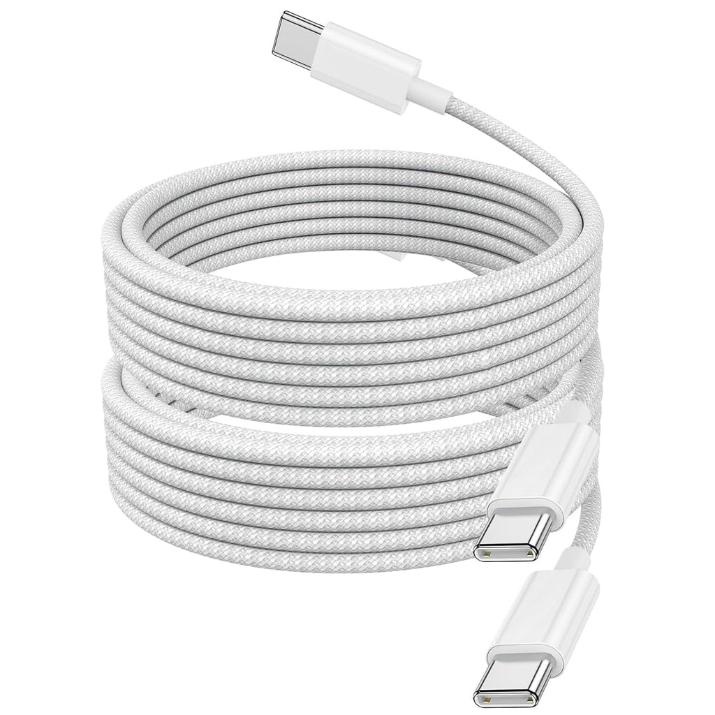 USB C Charger Cable, 2Pack 2M Braided iPhone Cable USB C to C Fast Charging for Apple iPhone 17 16 15 Pro Max Pro Plus, for iPad Pro/Air/Mini, for MacBook Air/Pro, for Samsung Galaxy Series and more
